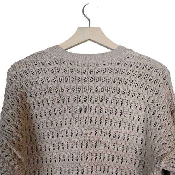 Design History Womens M Open Stitch V-Neck Sweater in Fawn NEW - Picture 5 of 11